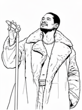 Load image into Gallery viewer, 9x12 R&B-Themed Pre-Drawn Canvas 🎨🎶