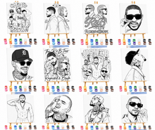 Load image into Gallery viewer, 9x12 R&amp;B-Themed Pre-Drawn Canvas 🎨🎶
