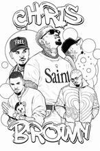 Load image into Gallery viewer, 9x12 R&amp;B-Themed Pre-Drawn Canvas 🎨🎶
