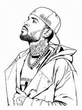Load image into Gallery viewer, 9x12 R&amp;B-Themed Pre-Drawn Canvas 🎨🎶
