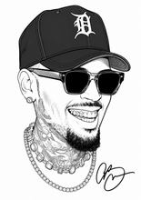 Load image into Gallery viewer, 9x12 R&amp;B-Themed Pre-Drawn Canvas 🎨🎶
